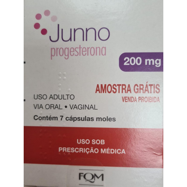Junno - Progesterona 200mg - 7 Comprimidos
